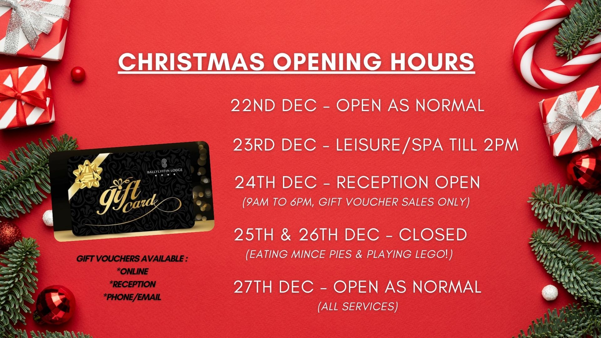 Opening Hours 2026 